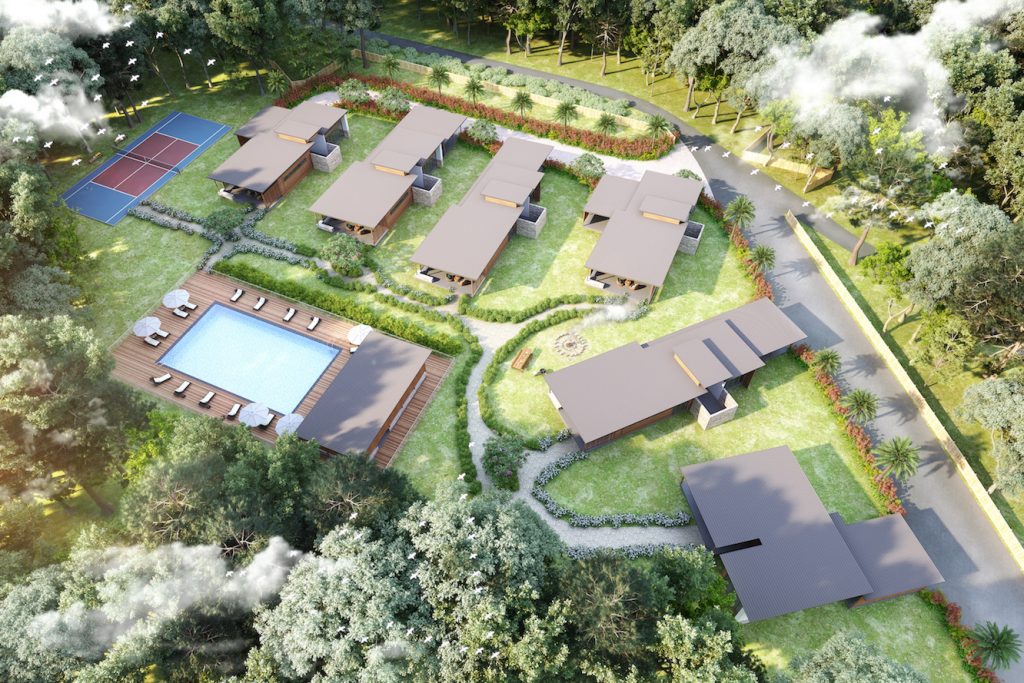 Aerial View of Cabins